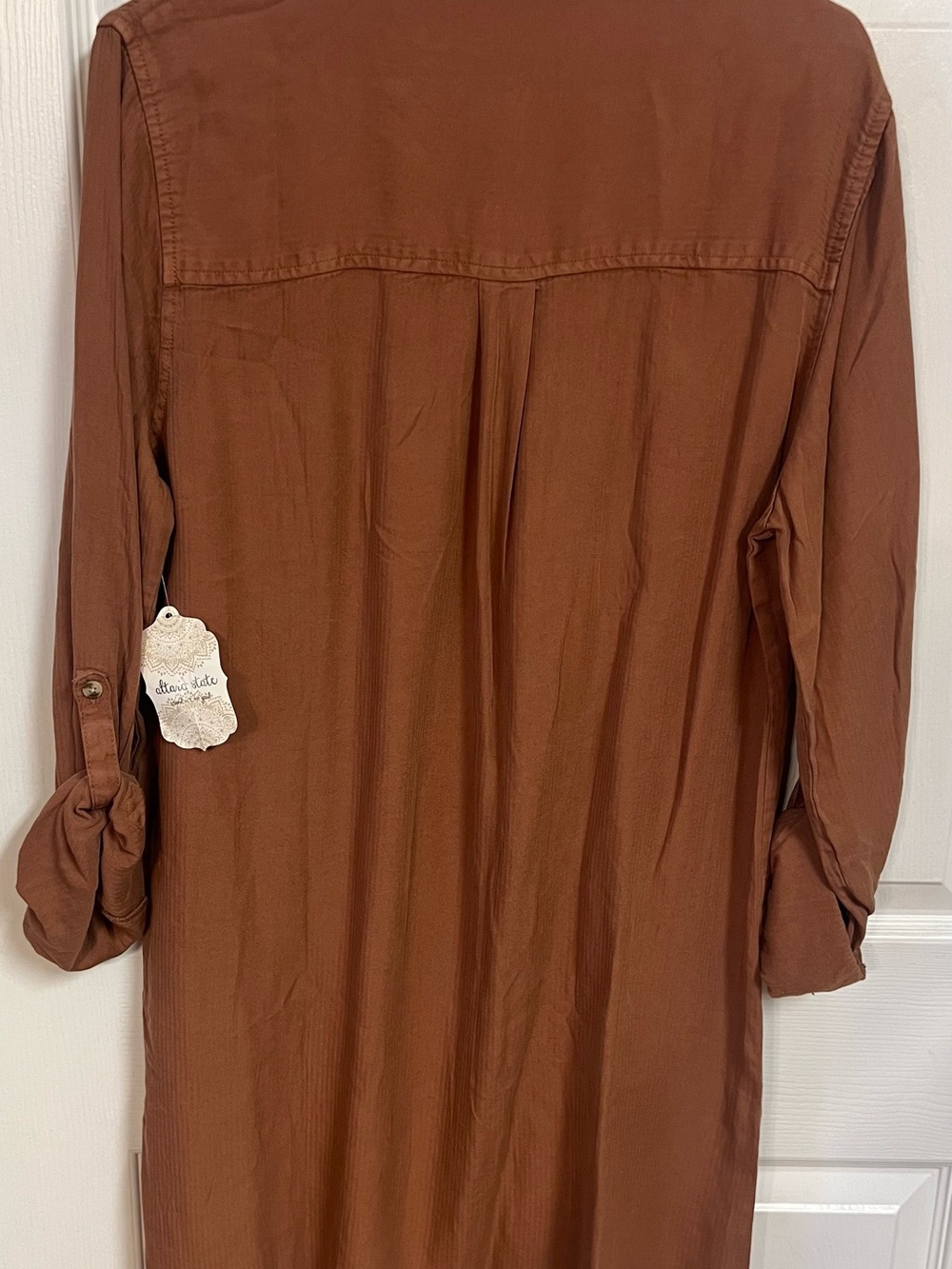 Altar'd State Rust Button-Front Shirt - Picture 4 of 4